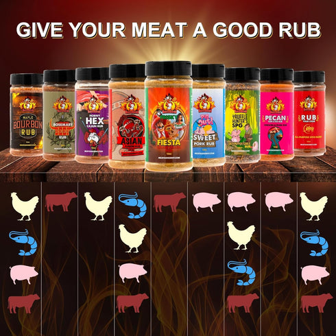 MeatSoHorny Frisky Fiesta Carne Asada BBQ Rub for Smoking and Seasoning | Brisket Rub Seasoning, Ribeye Steak, Chicken Rub, Turkey, Pork, Poultry ...