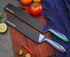 WELLSTAR Knife Edge Guards Set, 2 Piece Universal Blade Covers, BPA Free ABS Protective Blade Sheaths, Non-Scratch Felt Lining Kitchen Knives Cove...