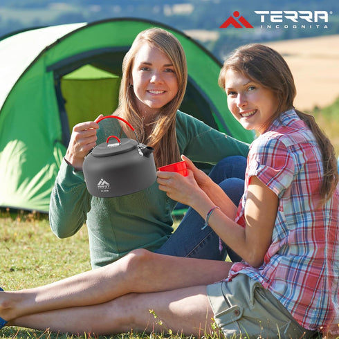 1.3L Aluminum Camping Kettle - Versatile Camping, Hiking, and Backpacking Tea Kettle, Portable Outdoor Adventure Teapot...