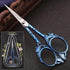 Sewing Embroidery Scissors with Sheath, 4.7in Sharp Tip Craft Crochet Scissor for Needlework Cross Stitch Threading Handicraft DIY Tool, Cute Blue...