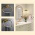 Towel Ring Brushed Gold, Suyar SUS304 Stainless Steel Towel Holder, Hand Towel Rack for Bathroom, Wall Mounted...