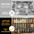 19 x 13 Inches Spice Drawer Organizer, 4 Tier Clear Acrylic Expandable In-Drawer Seasoning Jars Rack, Kitchen Drawer Spice Insert Tray for Cabinet...