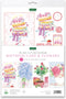 Katy Sue Designs Birthday Cake & Flowers 3D Die-Cut Decoupage Sheets for Card Making. A Pack of 12 Sheets of Birthday & Floral-Themed Die Cuts for...
