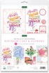 Katy Sue Designs Birthday Cake & Flowers 3D Die-Cut Decoupage Sheets for Card Making. A Pack of 12 Sheets of Birthday & Floral-Themed Die Cuts for...