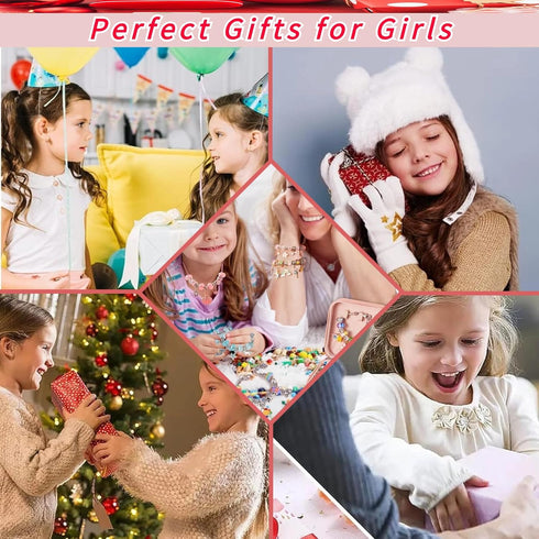 DiiuuAII Charm Bracelet Making Kit for Girls,142 Pcs DIY Charm Bracelet Jewelry Making Kit, Gift Packaging Available As Christmas Gift,with a Port...