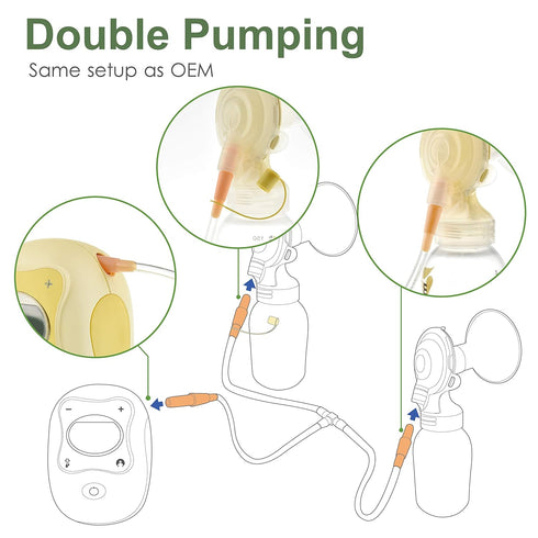 Maymom Tubing Set Compatible with Medela Freestyle Breastpump but NOT Freestyle Flex; Compatible with Medela Freestyle Pump; Also Suitable for Spe...