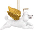 ANGEL WHITE POODLE ORNAMENT...