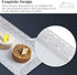 Silver Spoons DISPOSABLE LACE TRAYS | for Upscale Wedding and Dining | 6 pc | White | 14” x 7.5” -...