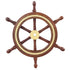 Nagina International 4" Small Rosewood Crafted Brass Ring Ship Wheel | Pirate's Adult Nautical Decor Steering Wheel | Maritime Nursery Decor...