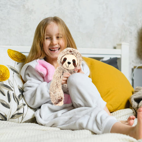Easfan 17'' Sloth Stuffed Animal Realistic Cute Plush Toy Soft Tree Sloth Plushie Stuff Adorable Birthday for Kids Boys Girls, Brown...