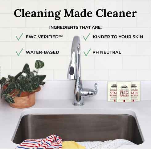 Chateau Spill Red Wine Stain Remover for Clothes – 25 Wipes for Stubborn Stains on Tablecloth, Carpet, Upholstery and Laundry from the makers of M...