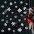 pinkblume 72pcs Iridescent White 3D Snowflake Wall Stickers Holographic Snowflakes Wall Decals for Winter Wonderland Christmas Frozen Nursery Xmas...