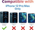 CloudValley for iPhone 12 Pro Max Camera Lens Protector, Premium Tempered Glass Film Aluminum Alloy Camera Ring Cover Protection Fit for iPhone 6....