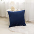Elegant Comfort Pack of 2, Velvet Soft Solid Decorative Square Throw Pillow Covers Set Cushion Case for Sofa Bedroom Car, 18 x 18, Navy Blue...