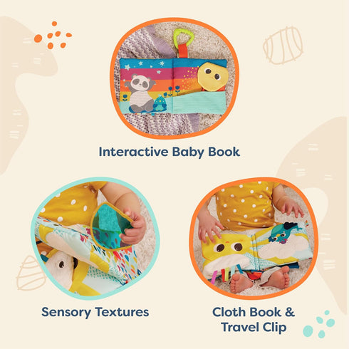 B. toys- B. baby – Interactive Soft Baby Book – Rainbow Sunshine- Baby Developmental toy- Cloth Book for Babies – Sensory Features – 6 Months +...