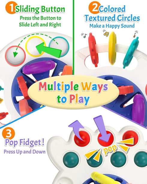 Baby Sensory Montessori Toy, Pull String Teething Toy, Birthday Gift Travel Toy for Boy Girl Infant Toddlers...