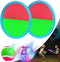 Kids Toys - Glow in The Dark Outdoor Games, Toss and Catch Ball Set with Light Up Ball, Outdoor Toys for Kids Ages 4-8, Upgraded Paddle Ball Games...