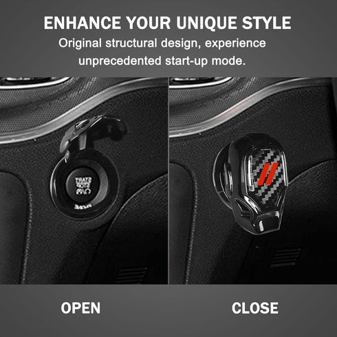 Push Start Button Cover fit for Dodge Challenger Charger Durango Journey Aluminum Alloy Engine Start Stop Button Cover Protector for Dodge Interio...