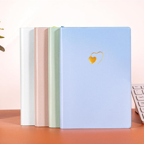 CAGIE Lined Journal Notebook for Women and Girls, 256 Pages Leather Journals for Writing, Cute Diary with Heart-Shaped, A5 Soft Cover Notebook for...
