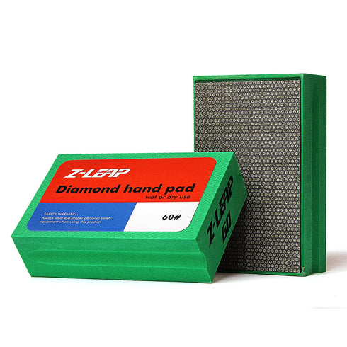 Electroplated Diamond Hand Polishing Pads for Glass Granite Marble Concrete Sanding Blocks for 60 Grit...