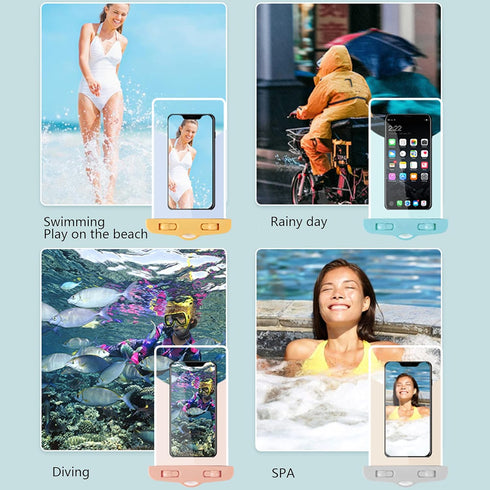 Universal Waterproof Case,Cartoon Pattern IPX8 Waterproof Phone Pouch for Swimming Lanyard Pouch Protector Perfect Underwater Photography Up to 7"...