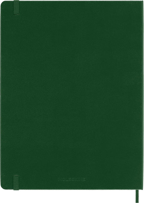 Moleskine Classic Notebook, Hard Cover, XL (7.5" x 9.5") Squared/Grid, Myrtle Green, 192 Pages...