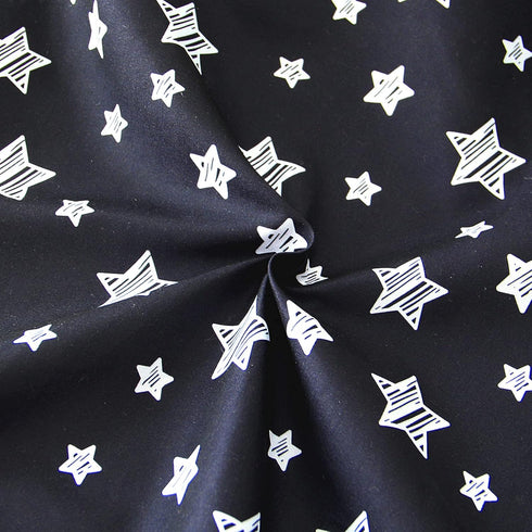 Black Star Baby Crib Sheet - Silky Soft Microfiber, 52'' x 28'' Fitted Sheet for Standard Size Crib Mattress, Snug Fit for Boys & Girls...