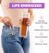SkinnyStix Energy Drink Mix + Antioxidants. Heightens Focus, and Offers Incredible Energy, Delicious 10-Calorie Packets – 15 Packets, Berry Fusion...