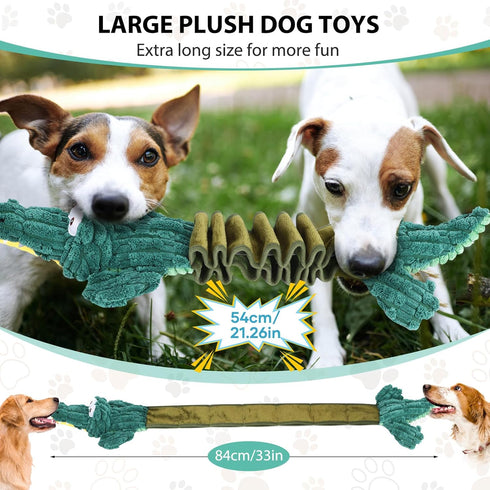 Squeaky Dog Toys for Large Dogs, Cute Puppy Toys, Plush Stuffed Pet Dog Toys with Crinkle Paper, Interactive Tug of War Dog Toys to Keep Them Busy...
