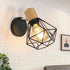 Industrial Wall Sconce, Adjustable Head Wall Lamp, Cage Wall Mount Light Fixture Industrial Farmhouse Lighting for Living Room, Kitchen, Bedroom, ...