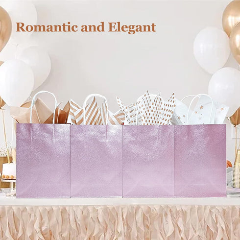 LIAPAWPAW Wrapping Tissue, 40 Sheets Metallic Rose Gold Gift Tissue Paper for Gift Bags & Packaging, Cute Star Polka Dot Striped Art Tissue for Bi...