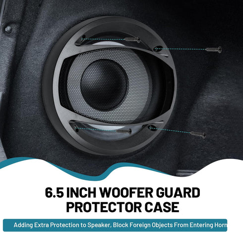 6.5 Inch Car Audio Speaker Hollow Mesh Subwoofer Grill, 6 1/2 Inch Sub Woofer Cover Grill Decorative Guard Protector W/8*Screws...