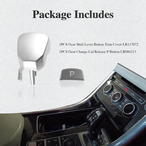 Gear Shift Lever Button Trim Cover?Gear Change Lid Release P Button Compatible with Land Rover Range Rover Sport 2014-2019 Replace# LR117072 LR086...