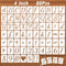 4 Inch Letter Stencils Kits, 66 Pcs Calligraphy Alphabet Stencils and Number Stencils for Painting on Wood, Cursive Lettering Stencil Upper and Lo...