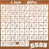 4 Inch Letter Stencils Kits, 66 Pcs Calligraphy Alphabet Stencils and Number Stencils for Painting on Wood, Cursive Lettering Stencil Upper and Lo...