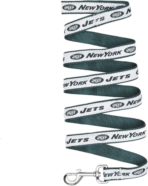 NFL PET Leash, Medium, New York JetsDog Leash, Football Team Leash for Dogs & Cats. A Shiny & Colorful Dog & Cat Leash with Embroidered Team Name/...