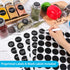 AuroTrends Spice Jars with Labels 6oz 16Pack, Glass Spice Jars with Shaker Lids Complete Set-6oz Seasoning Containers with 180 Waterproof Spice La...