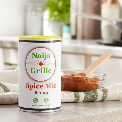 Naija Grille Seasoning - Hot - All Purpose Spice Mix for Chicken, Beef, Fish, Vegetables, and More - Elevate Flavor with Seasoning for Cooking, Gr...