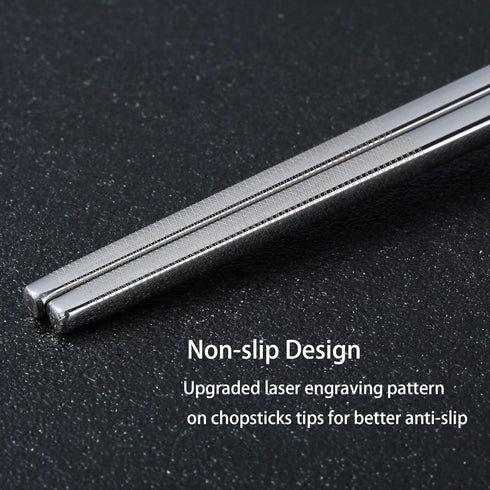 Metal Chopsticks, Reusable Dazzling Rainbow Stainless Steel, Titanium Plated, Non-slip, Dishwasher Safe, Eco-friendly, 2 Pairs Gift Set...