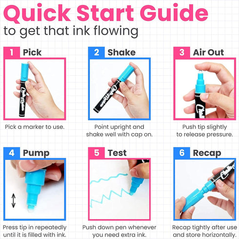 Chalkola Liquid Chalk Markers for Blackboard & Glass (Pack of 16, 6mm Reversible Tip) Washable Chalk Pens for Window, Bistro, Mirror, Car, Wall Ca...