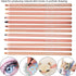 12PCS Skin Tone Pastel Pencils, 12 Set From Light to Dark, Perfect for Painting, Illustration, Tinting, Sketching, Portrait...