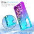 for Samsung S23 Plus Case,S23 Plus Case,with HD Screen Protector,Gradient Quicksand Glitter Liquid Floating Waterfall Durable Girls Cute Phone Cas...