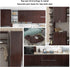 Contact Paper Dark Brown Wood Self Adhesive Wall Paper for Kitchen Removable Wood Wallpaper Peel and Stick Contact Paper for Cabinets Door Furnitu...