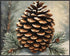 Posterizer 1 pcs-pinecones in snowey winter nature 5-Holiday Poster Collection-Landscape & Nature Art-Living Room Bedroom Decor- unframed wall art...