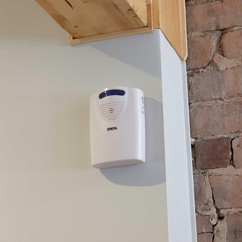 Ideal Security SK664 Wireless Chime 6 Different Sounds, LED Alert, Battery Powered, Works with All SK6 Sensors, White...