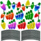 90PCS Christmas Car Refrigerator Decorations - 42 Reflective Bulb Light Shaped Magnets 48 Magnetic Wires Ornaments Set Xmas Holiday Cute Decor...