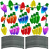 90PCS Christmas Car Refrigerator Decorations - 42 Reflective Bulb Light Shaped Magnets 48 Magnetic Wires Ornaments Set Xmas Holiday Cute Decor...