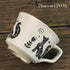 Ceramic Coffee Mug, 12oz Novelty Unique Teacup with Large Handle, Stoneware Cup for Tea Mocha Latte Cappuccino Espresso, Gift for Women and Men (1...