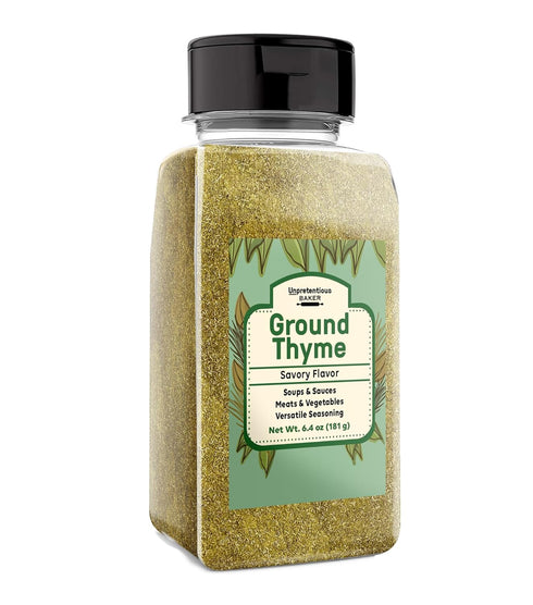 Unpretentious Ground Thyme, 6.4 oz, Versatile Seasoning, Savory Flavor, Soups & Sauces...