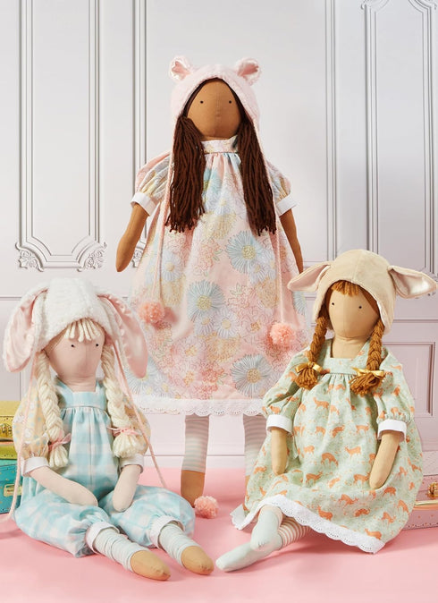 Simplicity Lanky Plush Dolls and Clothes Sewing Pattern Kit by Elaine Heigl Designs, Code S9621, One Size, Multicolor...